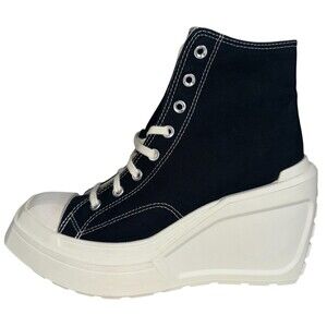 Converse Womens Size 10.5 Sneaker Wedge Shoes Chuck 70 De Luxe Black Egret New